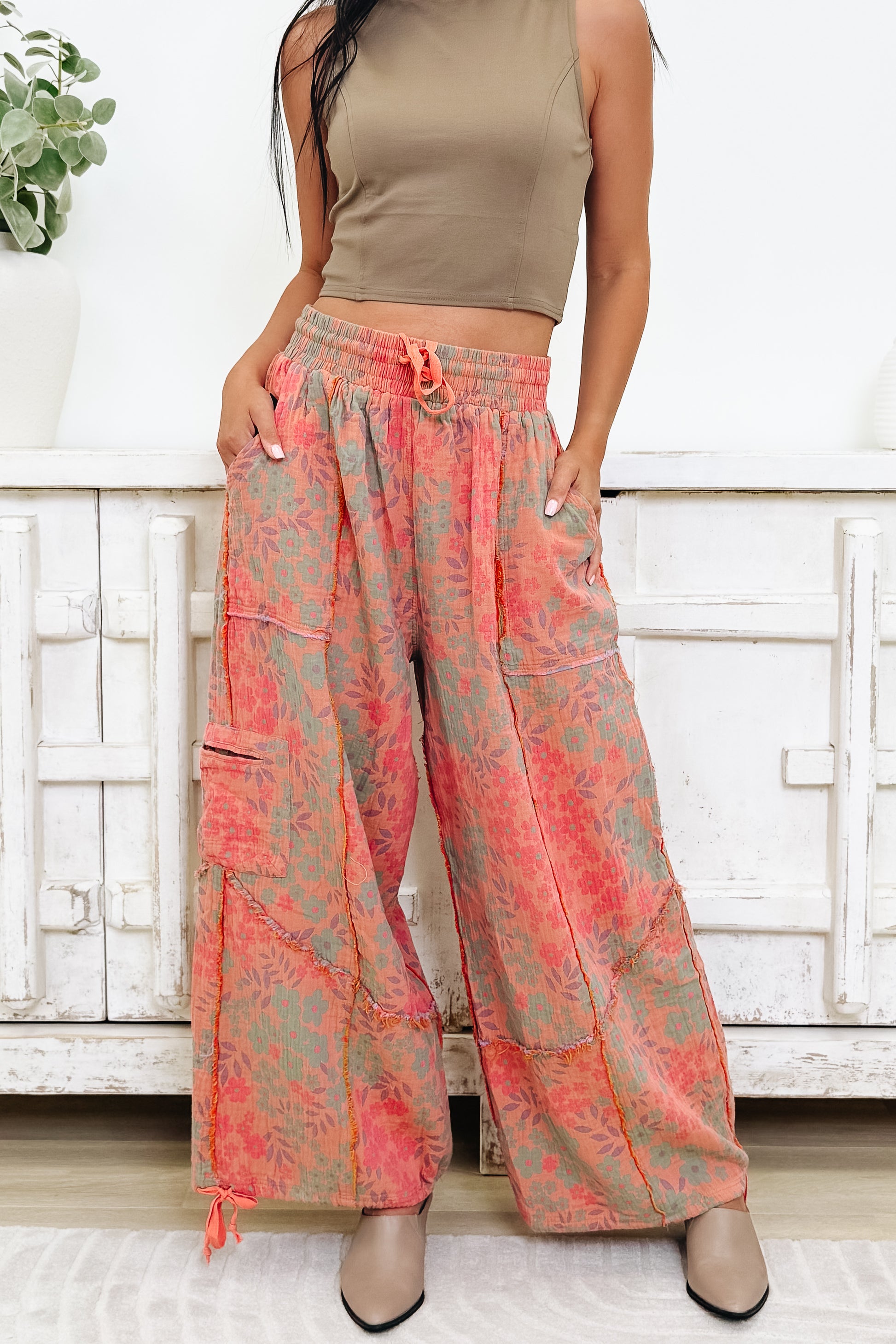 Life Abundantly Pants - Orange