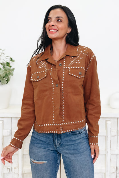 Georgia On My Mind Studded Denim Jacket