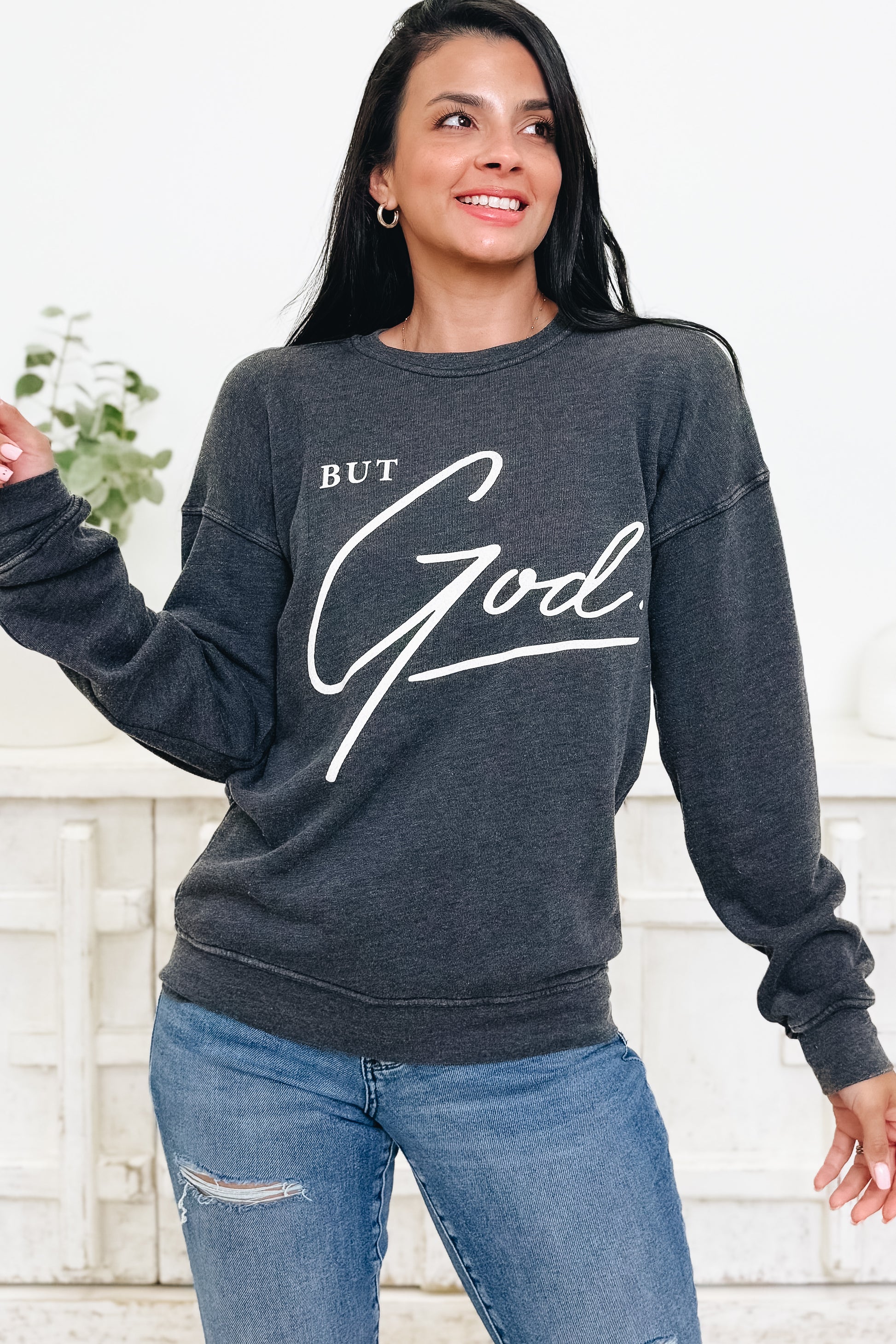 But God Graphic Sweatshirt - 3 Colors!