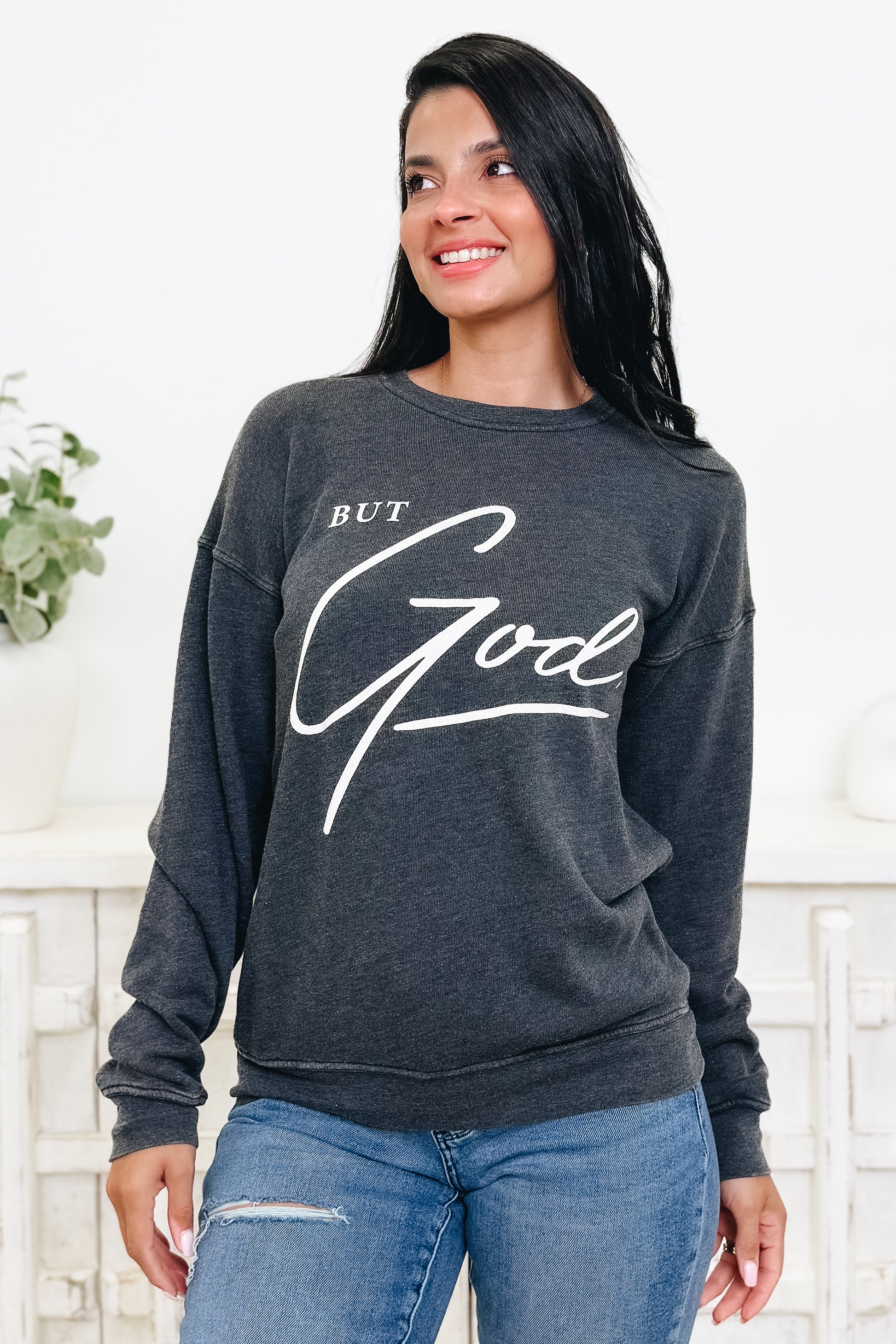 But God Graphic Sweatshirt - 3 Colors!