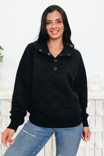 The Quicker Quilted Snap Pullover - 4 Colors!