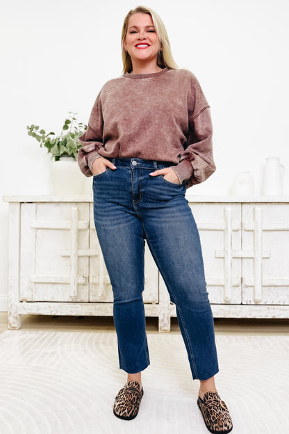 Lucky To Know You By Lovervet - High Rise Slim Straight Jeans