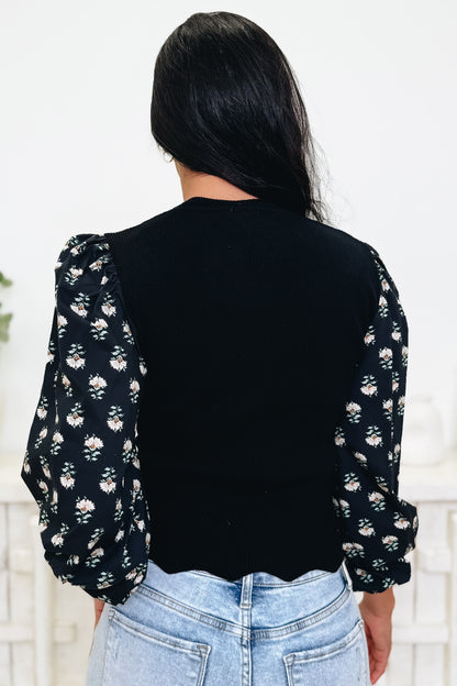 Fields Of Dreams Floral Sweater Top - 2 Colors!