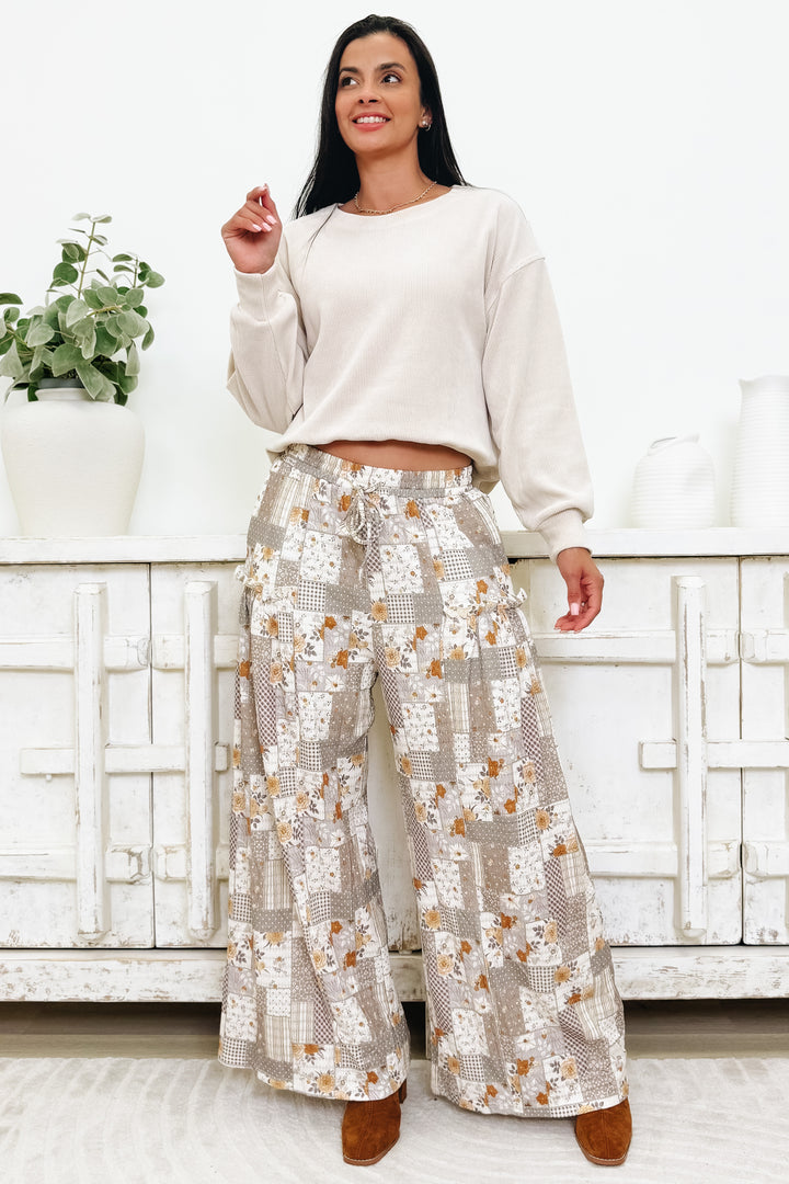 A Piece Of Patchwork Pants - 2 Colors!