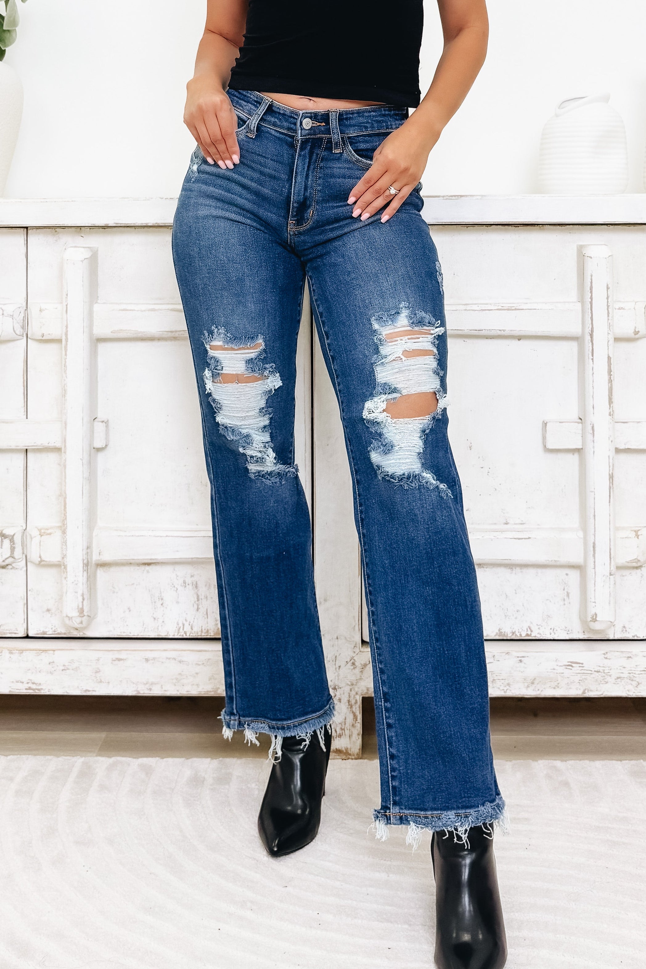 Forever Young By Judy Blue Mid Rise Relaxed Jeans – By Alexa Rae