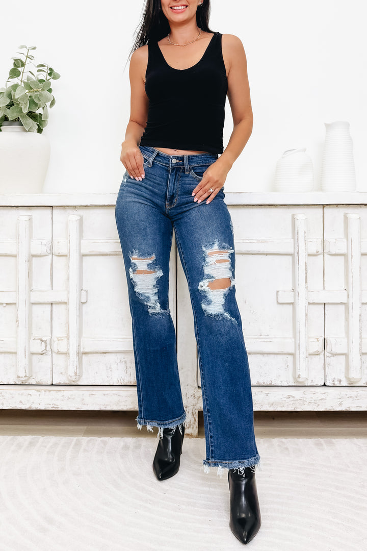 Forever Young By Judy Blue - Mid Rise Relaxed Jeans