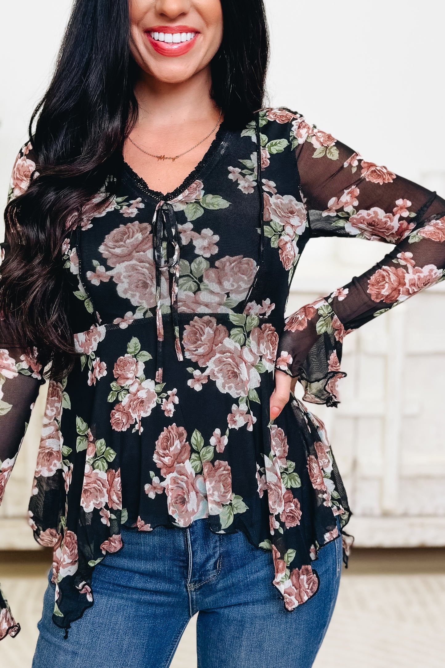 Go With The Flow Floral Top - 2 Colors!