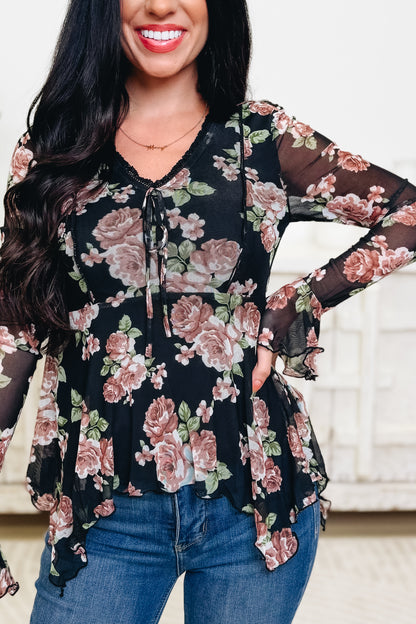 Go With The Flow Floral Top - 2 Colors!