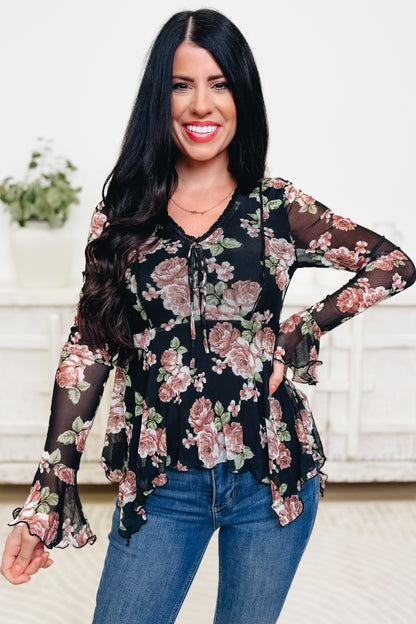 Go With The Flow Floral Top - 2 Colors!