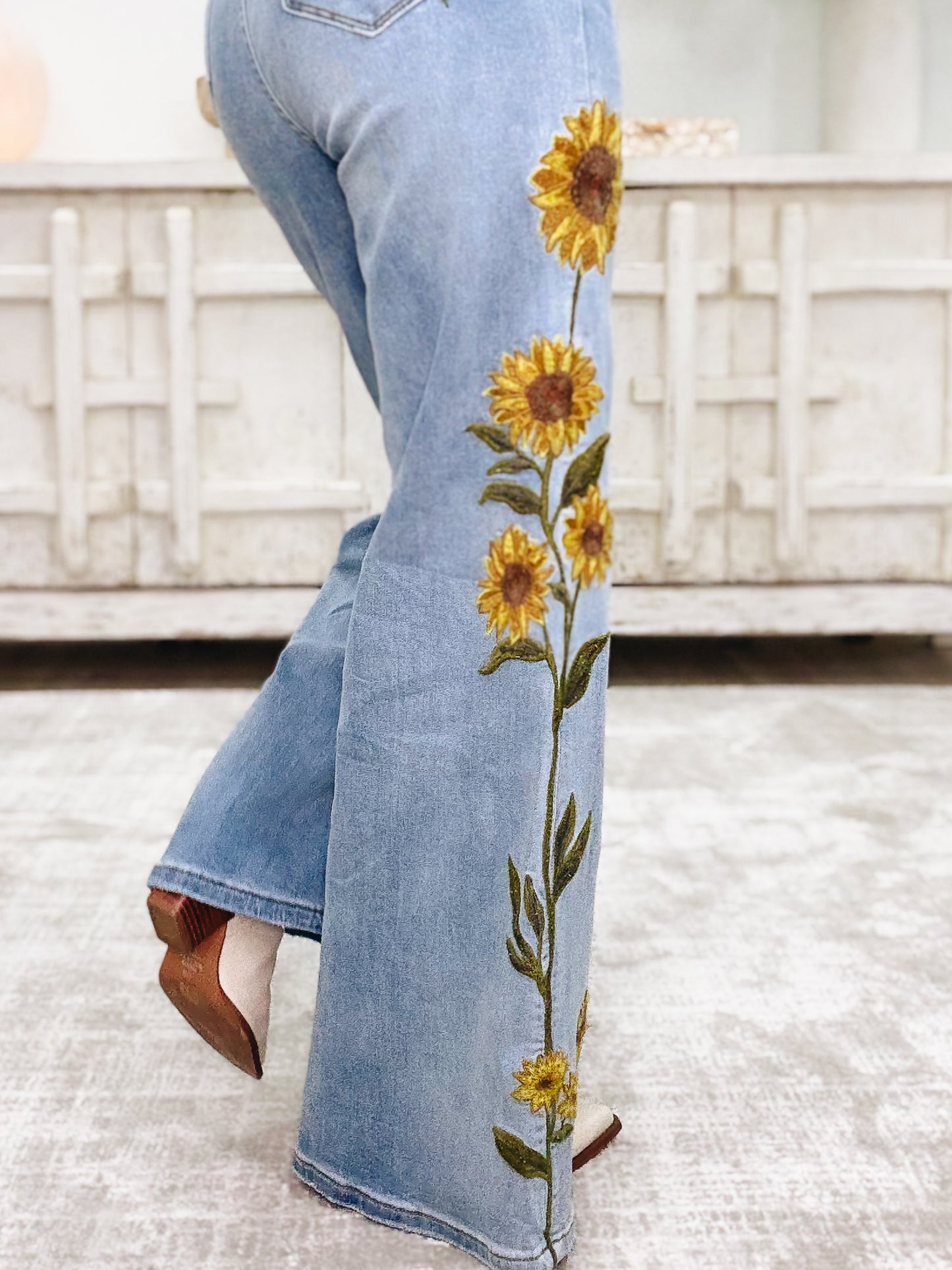 Ray Of Sunshine Sunflower Jeans
