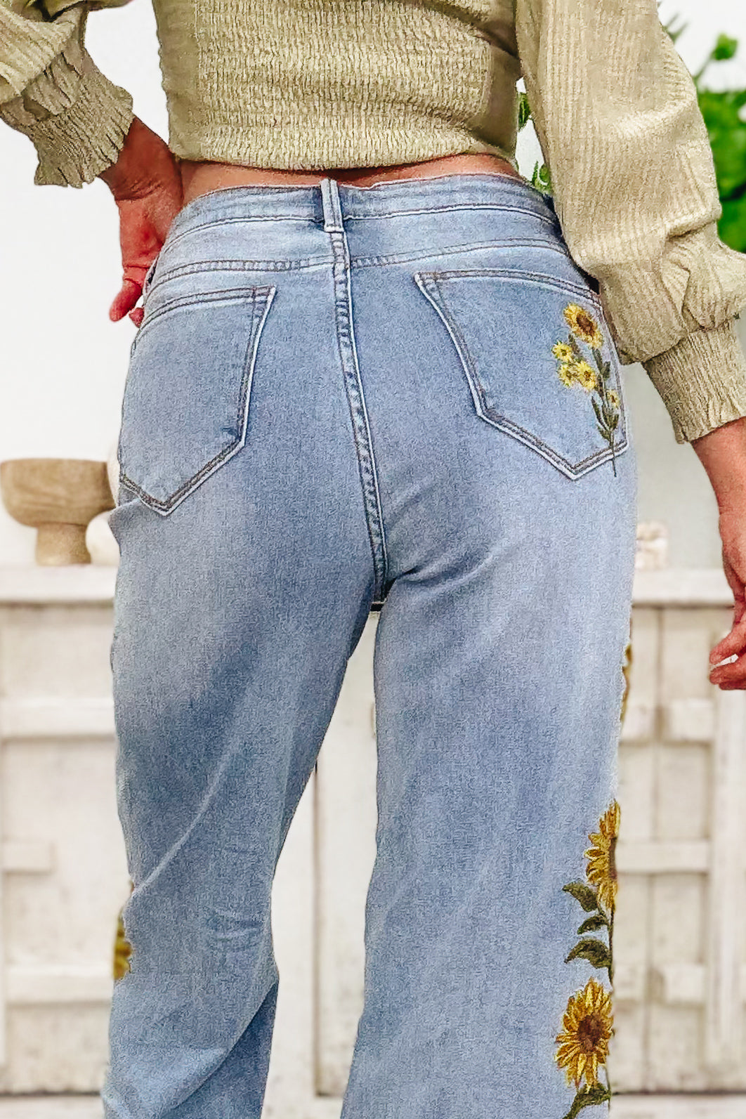 Ray Of Sunshine Sunflower Jeans