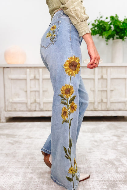 Ray Of Sunshine Sunflower Jeans