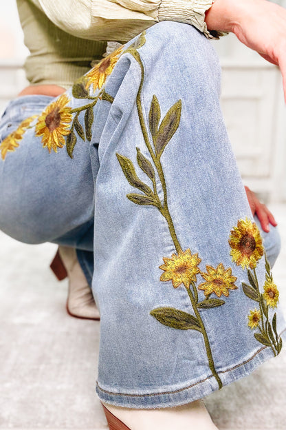 Ray Of Sunshine Sunflower Jeans