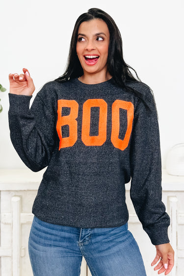 Boo Knit Graphic Sweatshirt