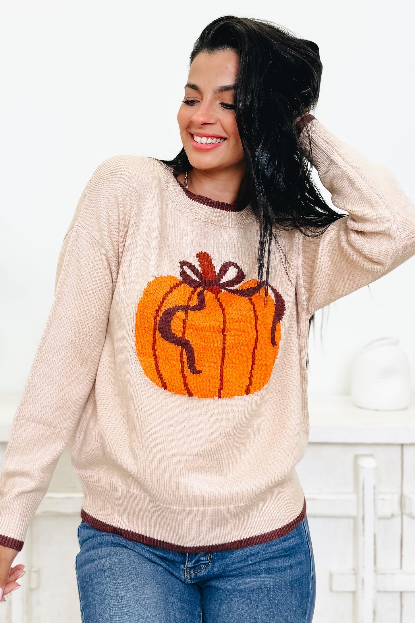 Harvest Hues Pumpkin Sweater
