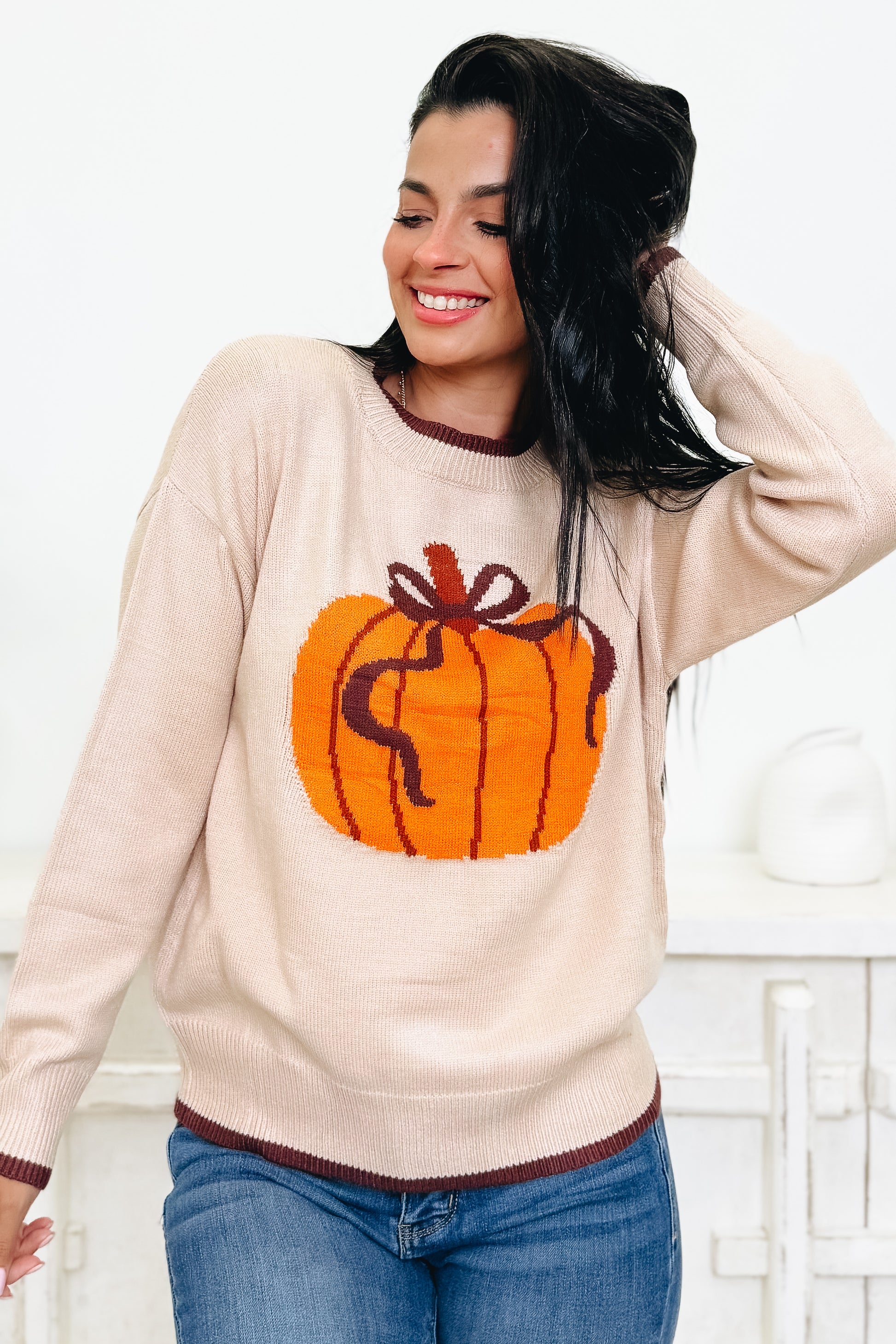 Harvest Hues Pumpkin Sweater