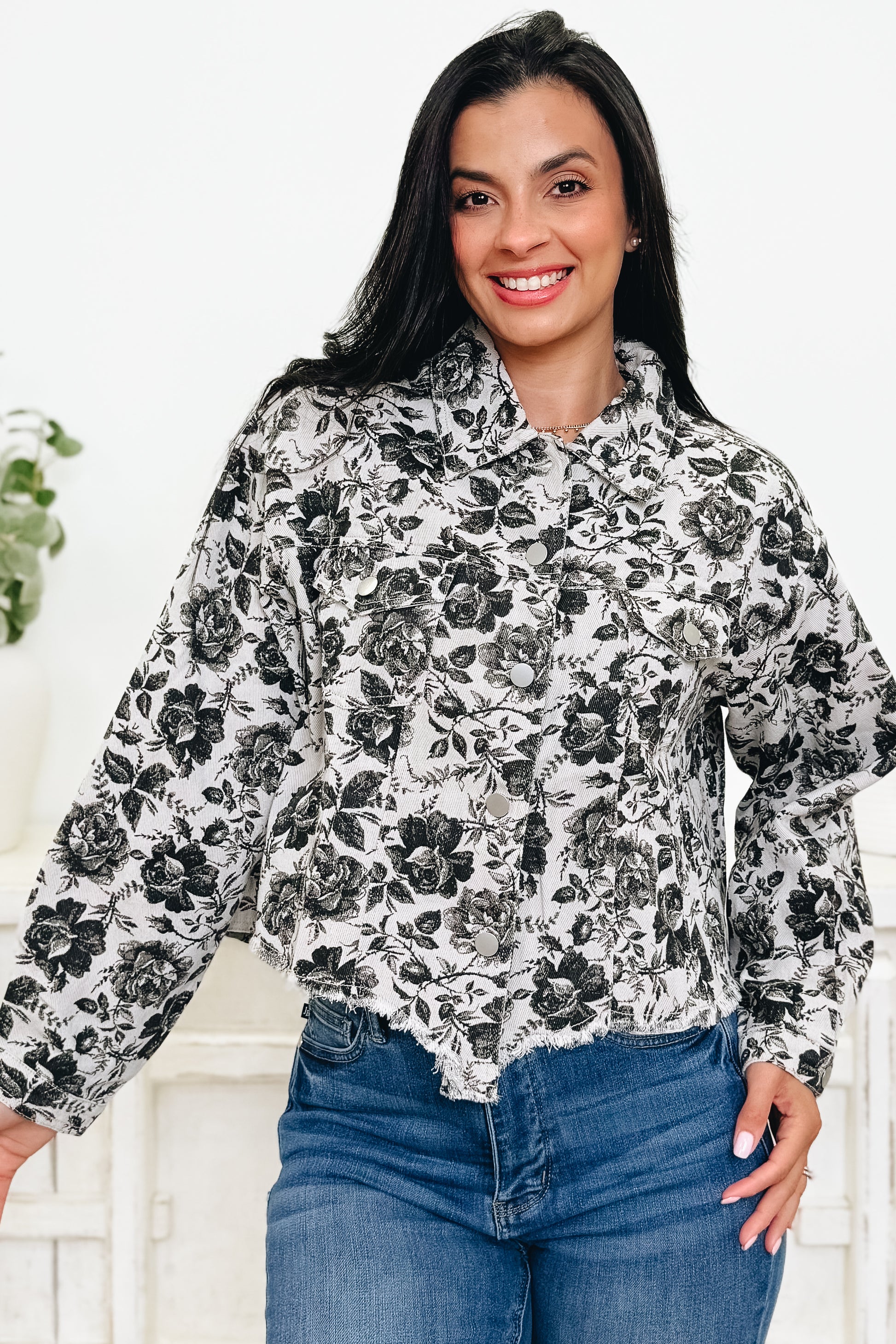 The Rustic Bloom Denim Jacket