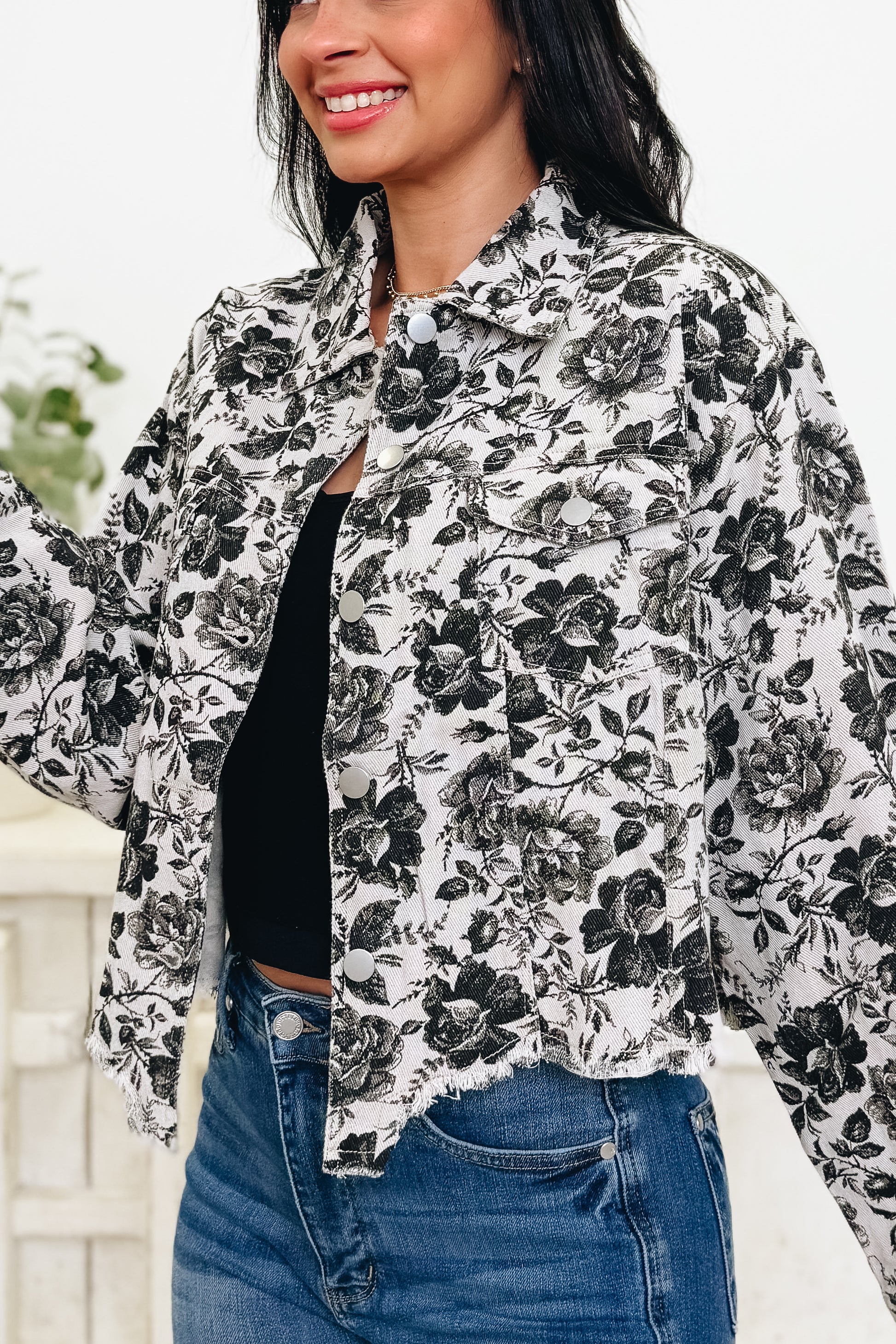 The Rustic Bloom Denim Jacket