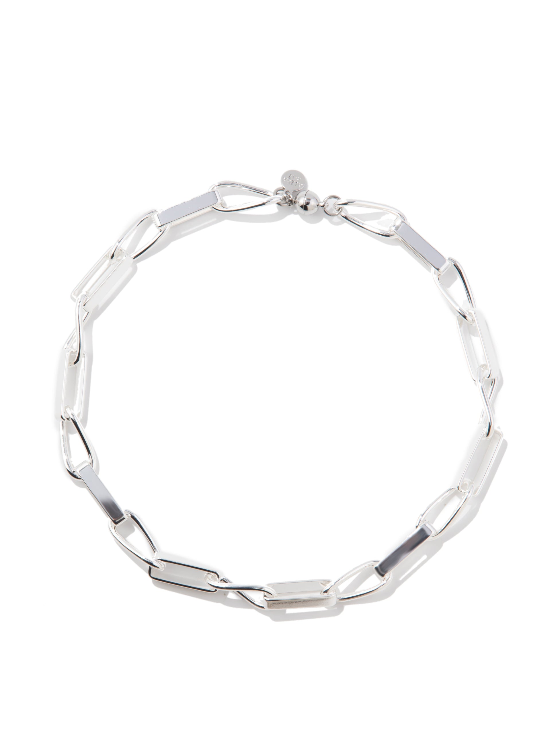 Trixie Necklace - Liquid Metallic Pearl White