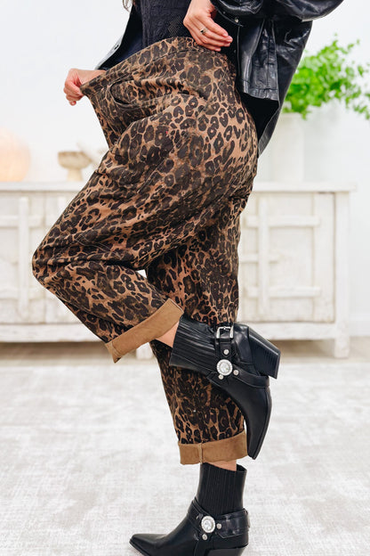 CAT Leopard Barrel Pants