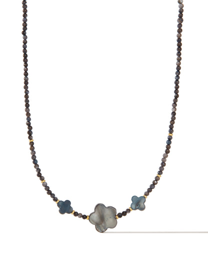 Night Flower Necklace - Midnight