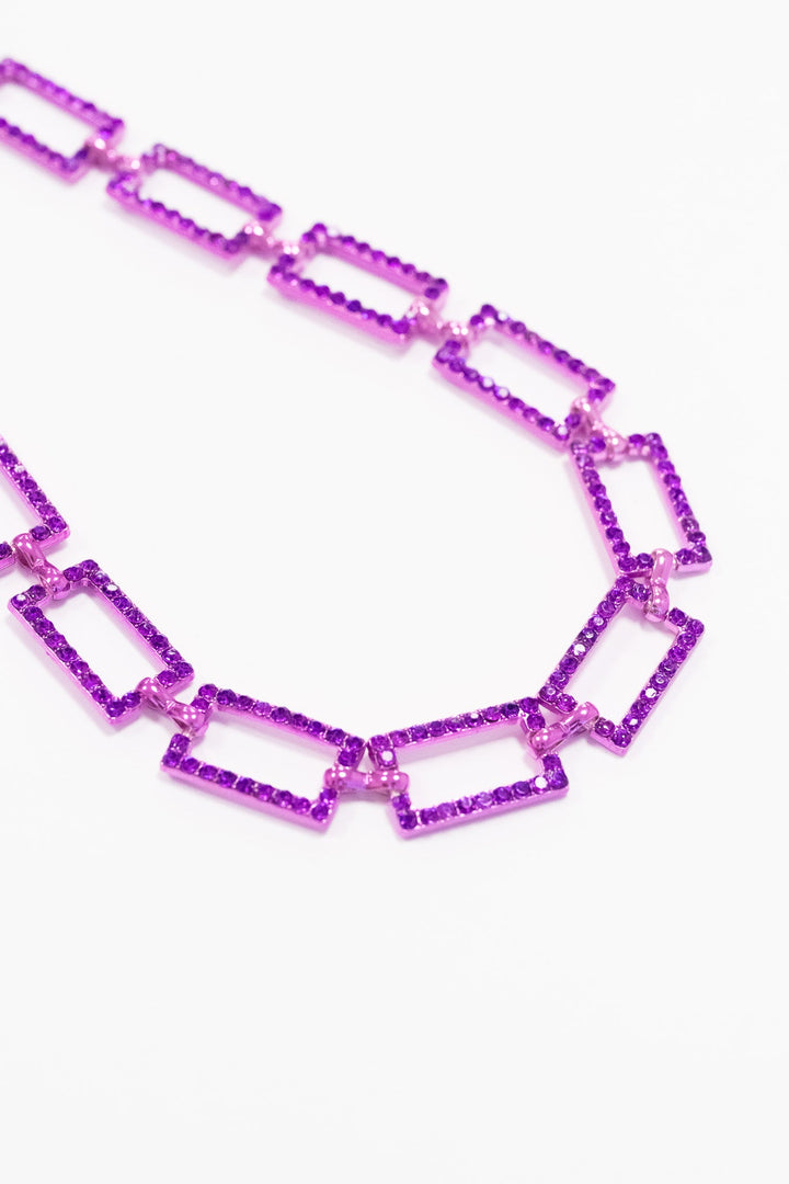 All Night Long Necklace - Liquid Metallic Bright Purple