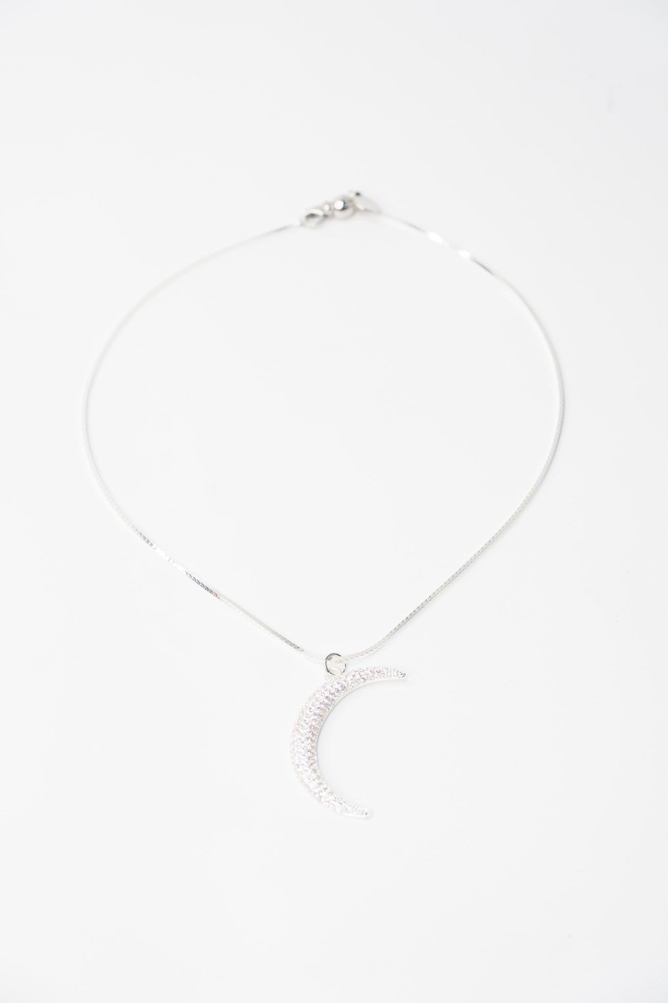 La Lune Necklace - Liquid Metallic Pearl White