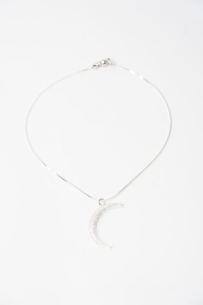 La Lune Necklace - Liquid Metallic Pearl White