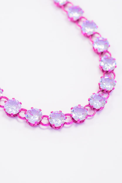 Lucille Necklace - Liquid Metallic Magenta Muse