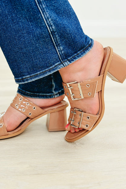 Romi Belt Strap Heels - Tan