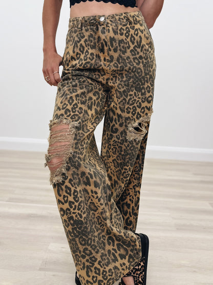 She's A Survivor Mid Rise Distressed Jeans
