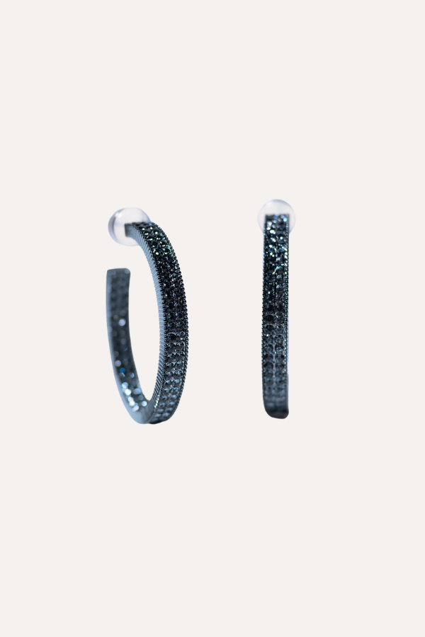 Forever Earrings - Metallic Pearl Black