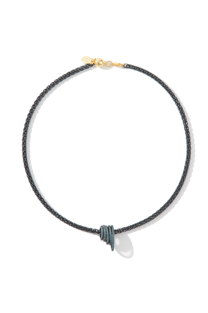 Twisting The Night Away Necklace - Liquid Metallic Milky Way