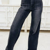 True Icon By Vervet - High Rise Wide Leg Jeans - Black