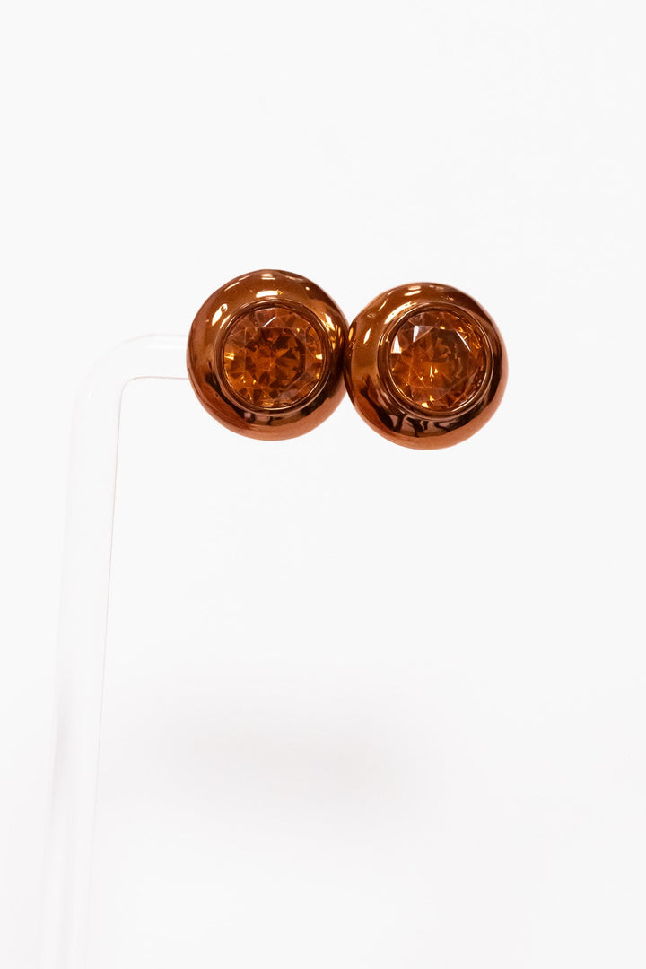 Simply The Best Earrings - Metallic Toffee