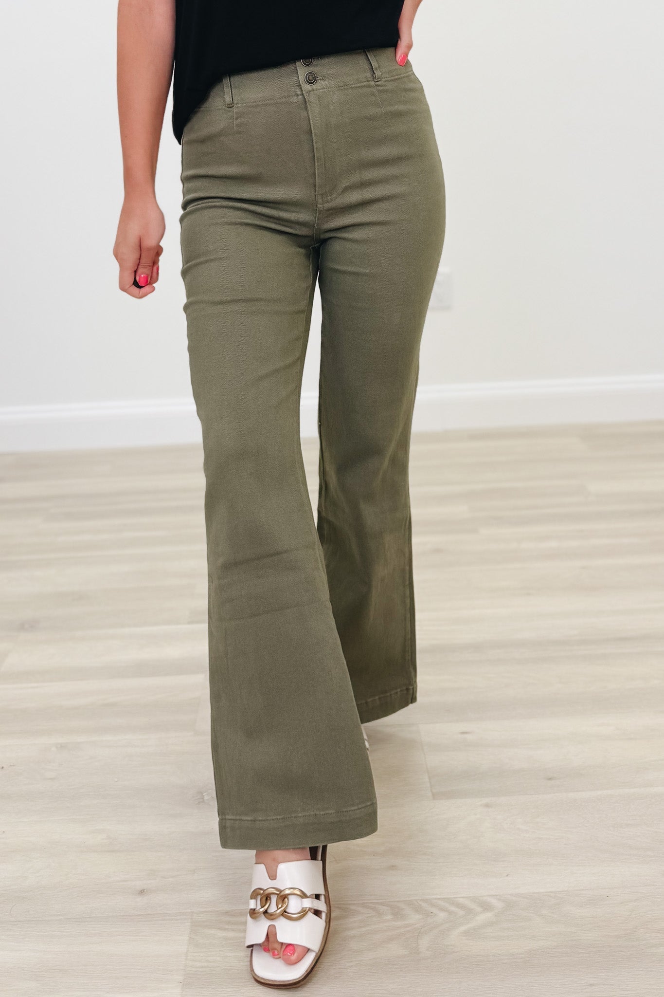Streetlight Stunners Stretchy High Rise Wide Leg Flare Jeans - 5 Colors!