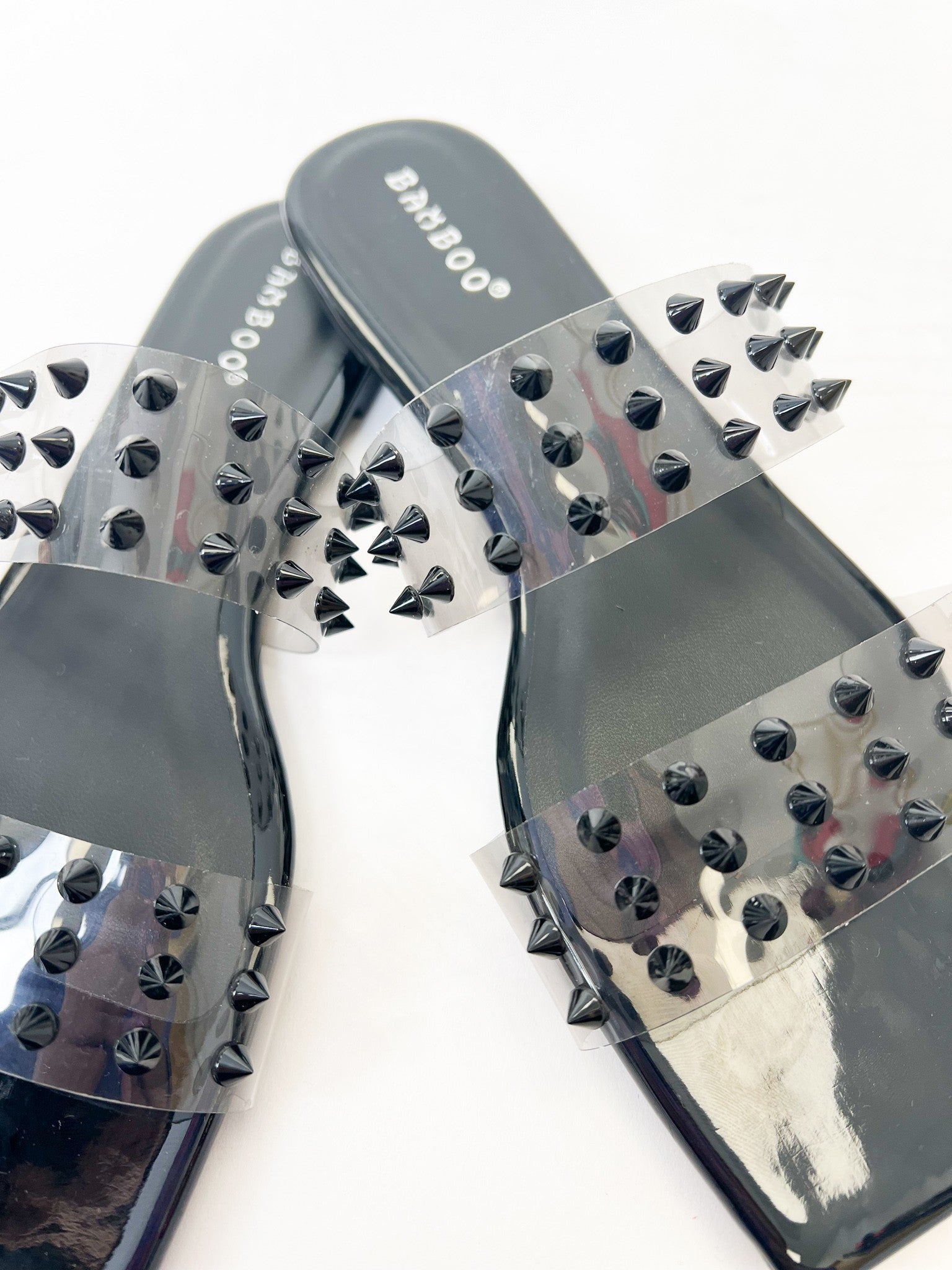 Block Studded Strap Slide Sandals - 2 Colors!