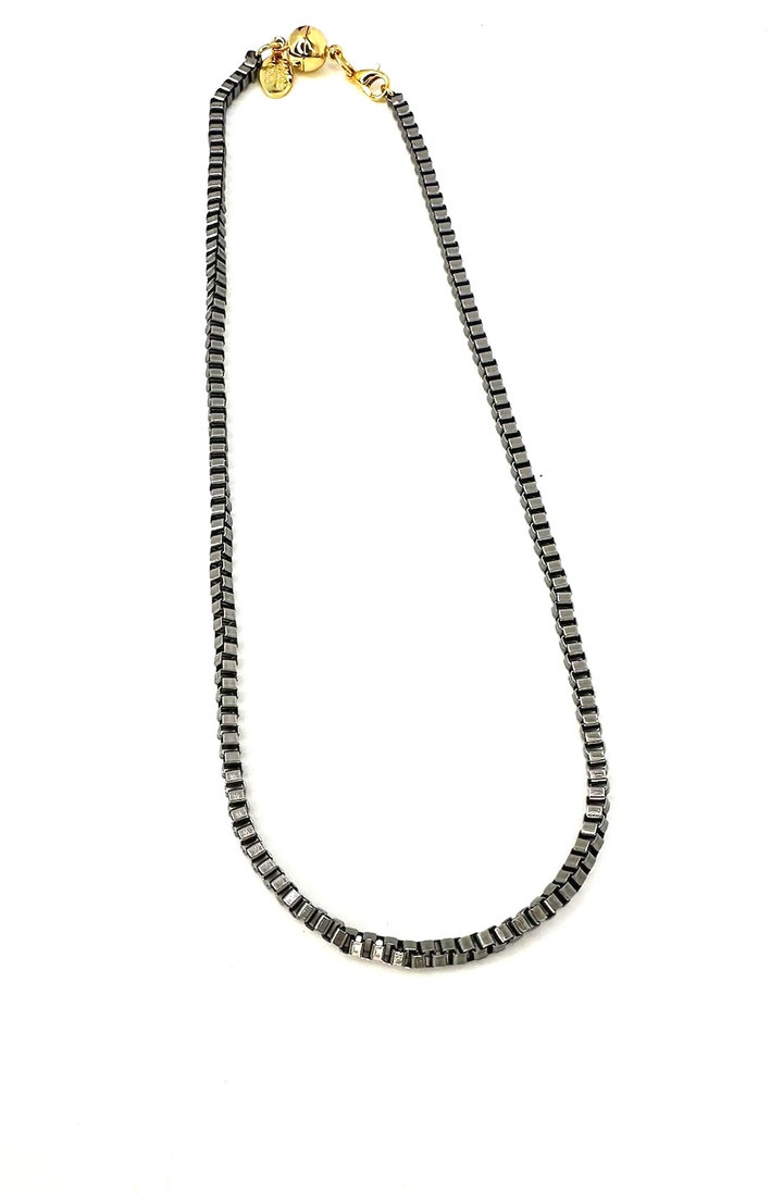Freestyle Necklace - Liquid Metallic Moonstone