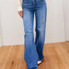 The Wanderlust By Risen - Tummy Control Wide Leg Adjustable Waistband Jeans - Medium