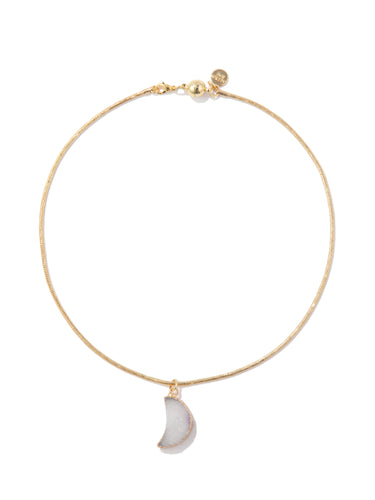 Anabella Necklace - Gold White Moon