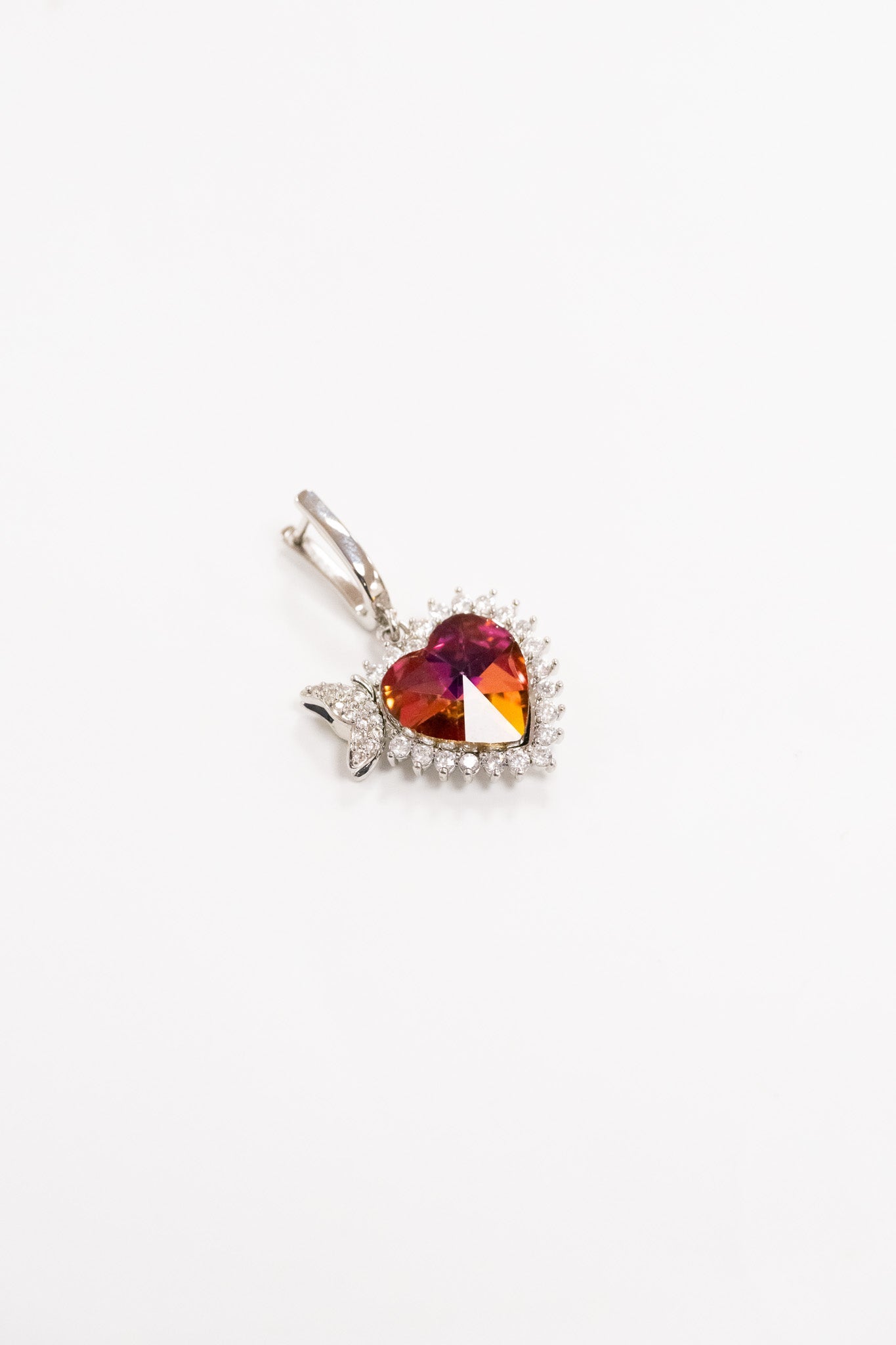 Ruby Love Charm - Silver