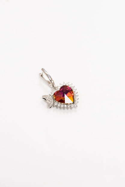 Ruby Love Charm - Silver