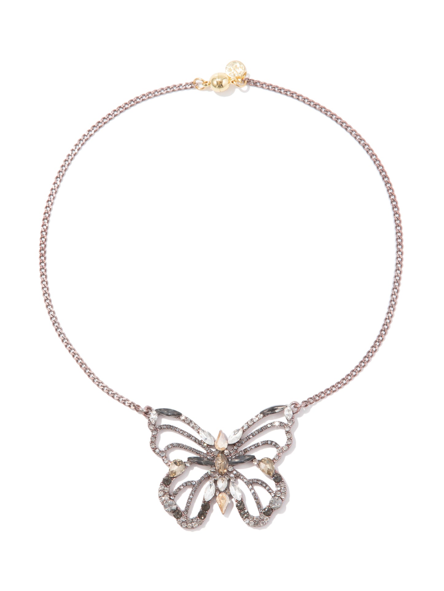 Island Butterfly Necklace - Metallic Truffle