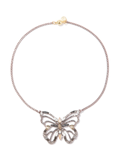 Island Butterfly Necklace - Metallic Truffle