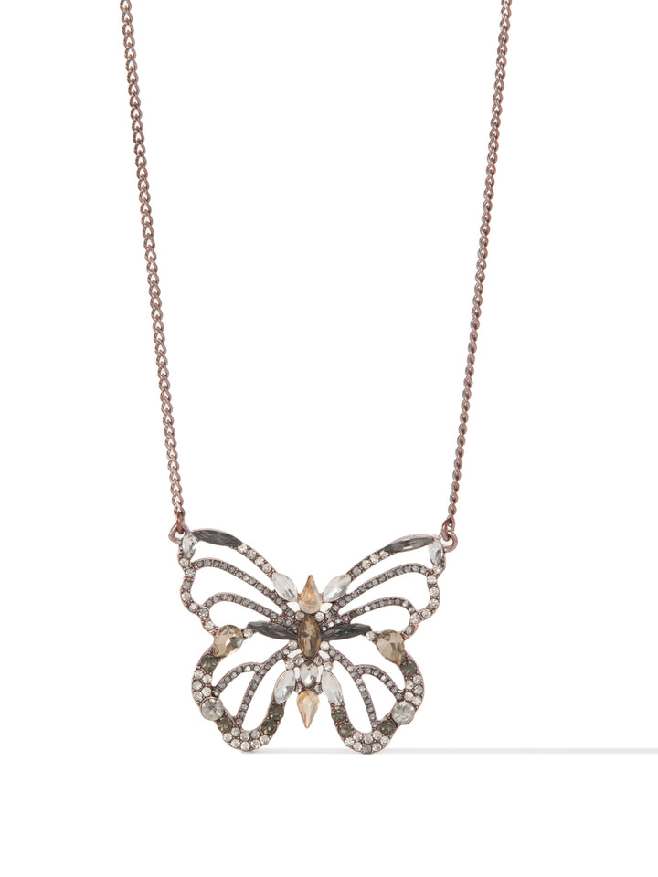 Island Butterfly Necklace - Metallic Truffle