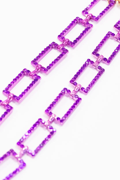 All Night Long Necklace - Liquid Metallic Bright Purple