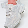 Peyton Rhinestone Chunky Sneakers - Beige