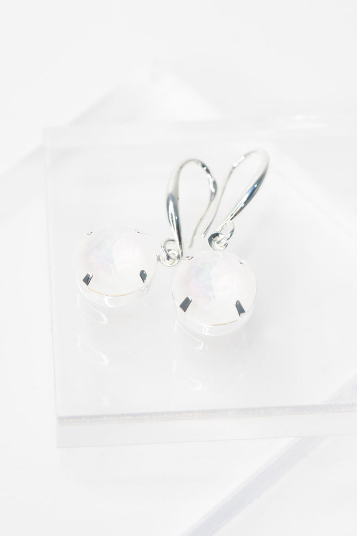 Kaya Earrings - Liquid Metallic Pearl White
