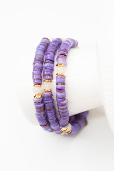 Turks And Caicos Bracelet Set - Electric Purple