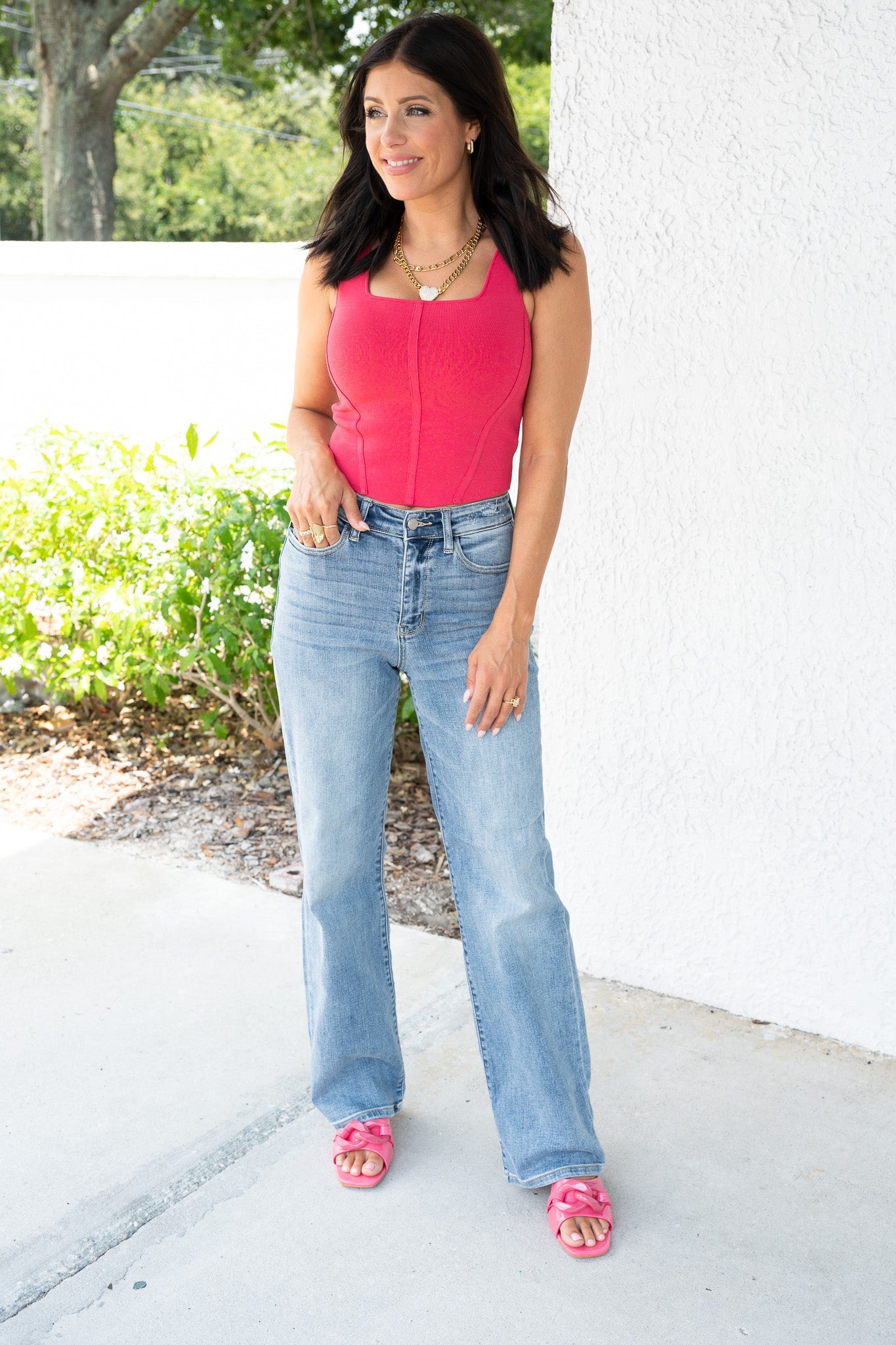 Judy Blue Jennifer High Rise Straight Leg Jeans